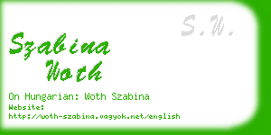 szabina woth business card